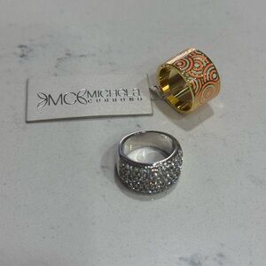 Silver and Gold Rings Set